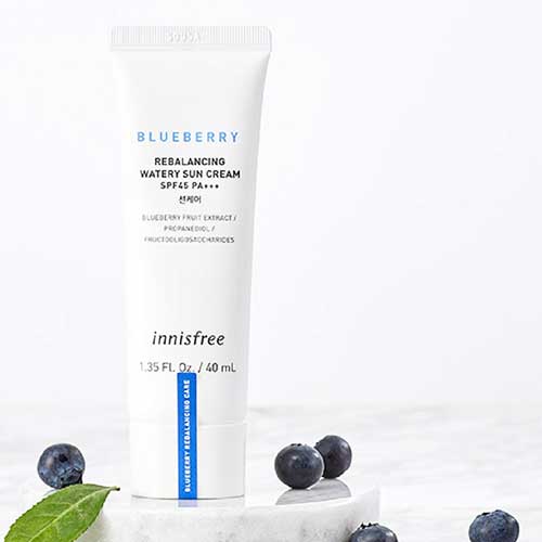 innisfree blueberry rebalancing watery sun cream