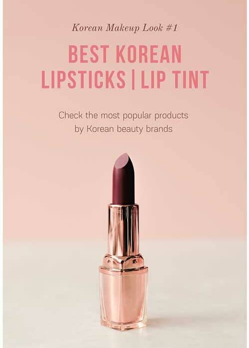 korean makeup lipstick and lip tint