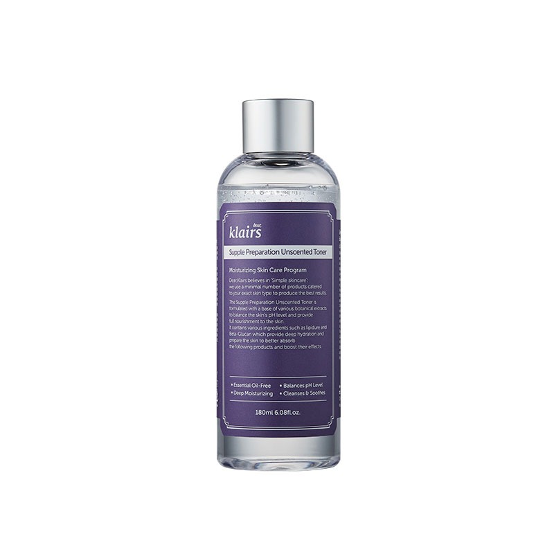 [dear Klairs] Supple Preparation Unscented Toner 180ml (weight : 263g)