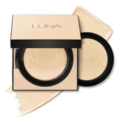 AEKYUNG LUNA 50-Hours Conceal Fixing Sunscreen Cushion Foundation, SPF 50+ Foundation Makeup Refill Included, Full Coverage Korean Makeup #21 Warm Beige