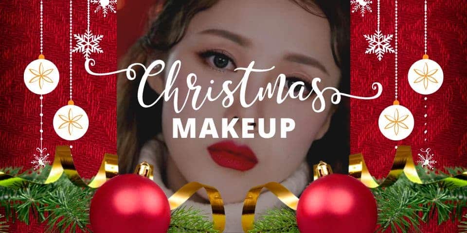 Weihnachts-Make-up im koreanischen Stil